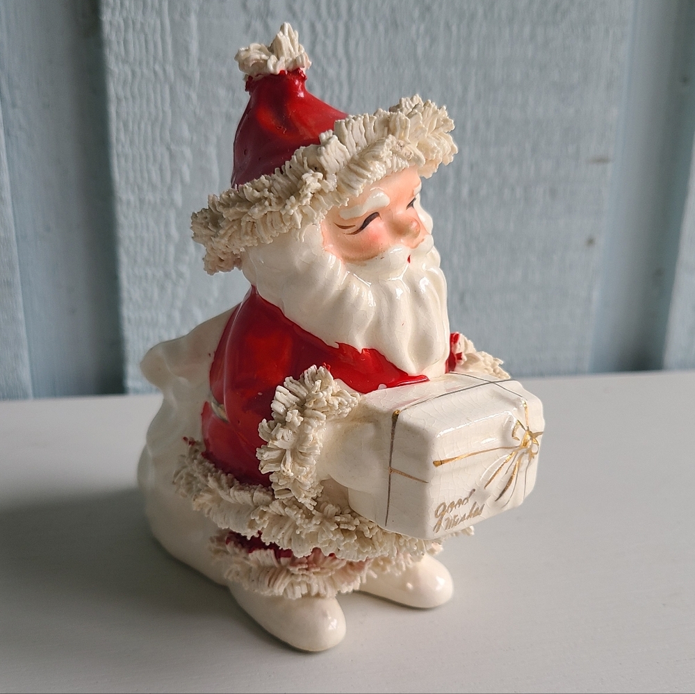 RARE Vintage 1950s Napco Santa Candy Holder